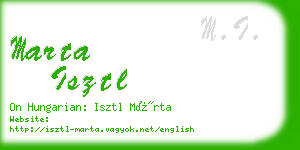 marta isztl business card